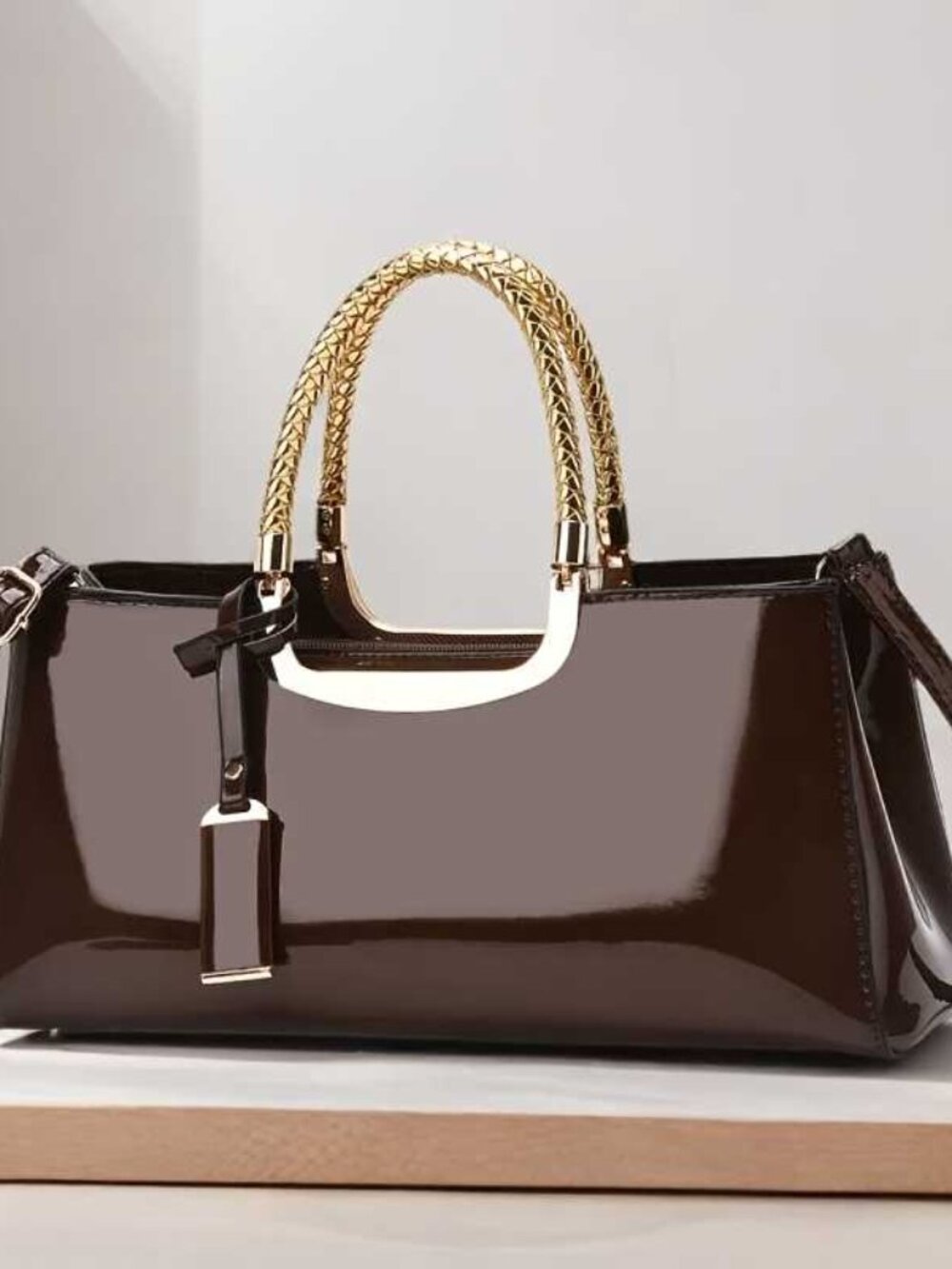 Patent Glossy Clutch Evening Shoulder Bag - Picture 2 of 2